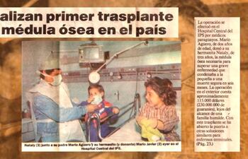 trasplante médula ósea Paraguay IPS