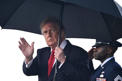 Donald Trump, presidente de Estados Unidos, en la base aérea Andrews, en Maryland.