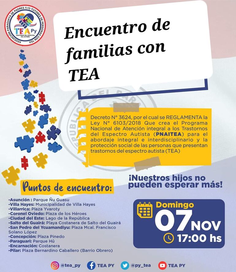 Los puntos de encuentro de la concentración de la movilización.