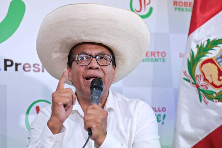 Roberto Sánchez, aspirante presidente por el partido "Juntos por el Perú.