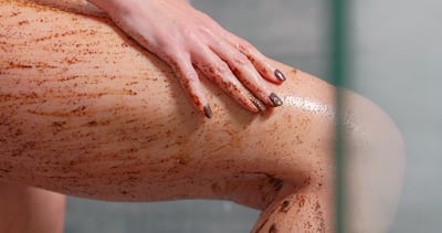 Concepto de exfoliantes caseros.