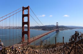 El icónico Golden Gate (Puerta Dorada) en la Bahía de San Francisco.