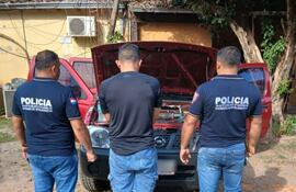 Edgar Román Mora fue detenido tras en Coronel Oviedo tras hurtas una camioneta en Asunción.