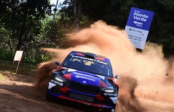 Migue Zaldívar y Luis Allende, con este Škoda Fabia RS Rally2, fueron los vencedores en el 2025.