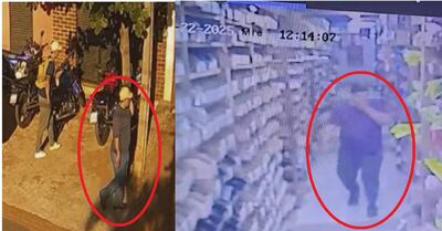 A la izquierda se ve al sospechoso de hurtar la motocicleta y la derecha al Tobías Amarilla en su lugar de trabajo.