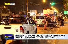 Video: Vendedor ambulante murió sobre la Transchaco