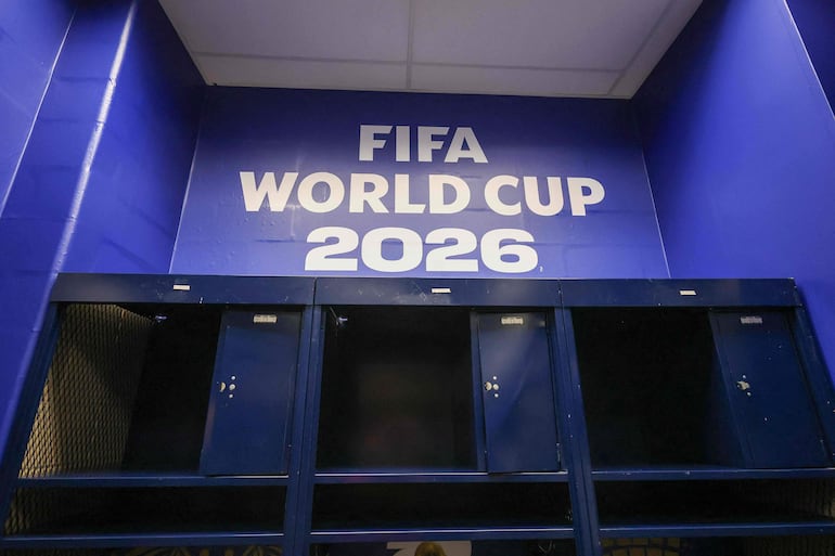 Casilleros en vestuarios del Houston Stadium, en la FIFA World Cup 2026.