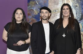 Laura Biagioni, Arsenio Aguilar "Archi" y Valeria Gallarini.