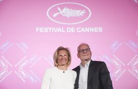 Iris Knobloch, presidenta del Festival de Cannes y Thierry Fremaux, delegado general del festival anunciaron hoy la selección del evento cinematográfico que comenzará el próximo 13 de mayo.
