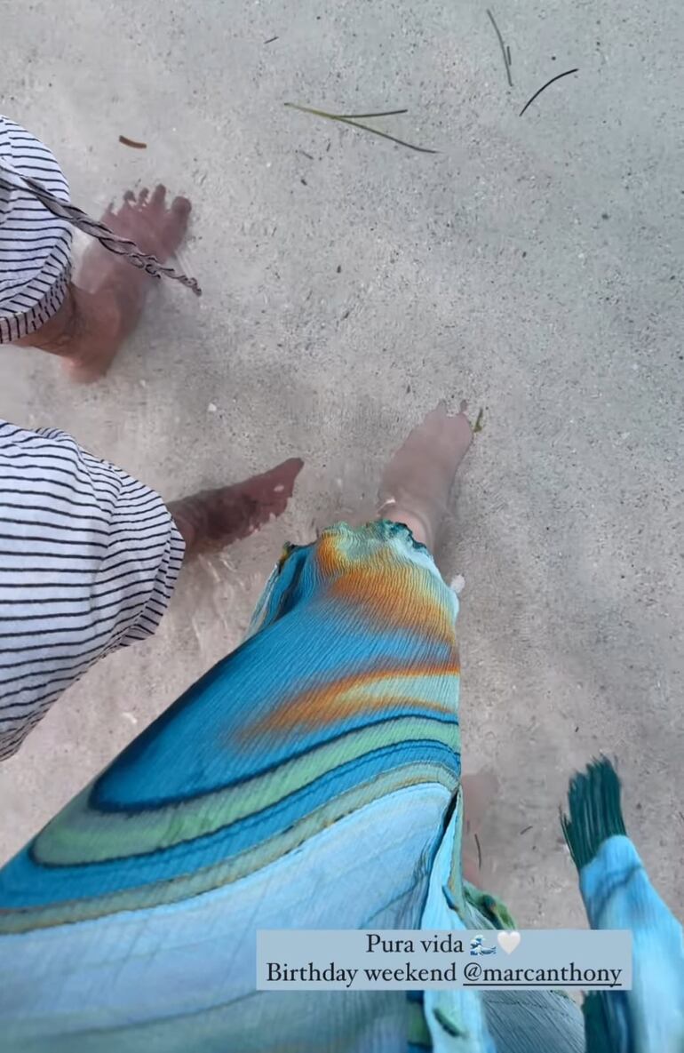 Nadia Ferreira y Marc Anthony pasearon por un mágico lugar. (Captura de la historia de Instagram de Nadia Ferreira)