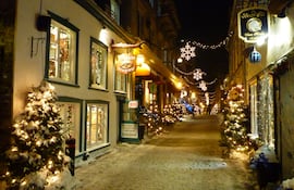 Quebec, Canadá, en temporada navideña.