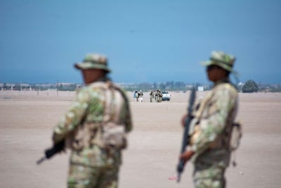 Una camioneta explotó tras activar una mina antitanque a la altura del Hito 16, ubicado en la Región de Arica y Parinacota. Foto: Agencia UNO.