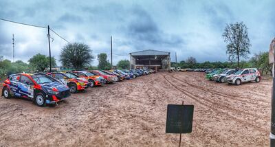 Así amaneció hoy el Parque Cerrado en Mariscal Estigarribia, con mucho barro y una temperatura de 19°.