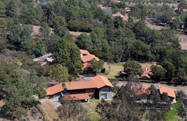Vista aérea del complejo en el que se escondía Nemesio Oseguera Cervantes, alias El Mencho.