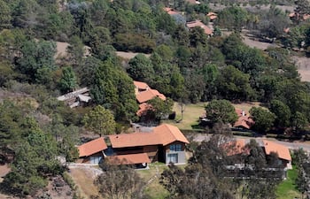 Vista aérea del complejo en el que se escondía Nemesio Oseguera Cervantes, alias El Mencho.