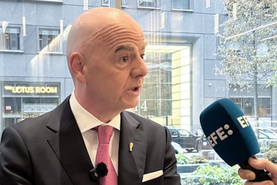 El presidente de la FIFA, Gianni Infantino, habla durante una entrevista con EFE .