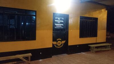 Puesto de la Caminera atacada, en la que falleció un agente en Hernandarias. (gentileza).