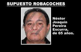 Néstor Joaquín Pereira Escurra, supuesto robacoches identificado por la Policía.