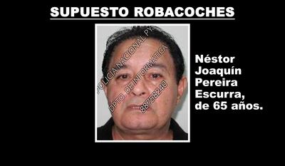 Néstor Joaquín Pereira Escurra, supuesto robacoches identificado por la Policía.