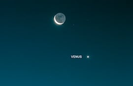 La Luna y Venus, imagen ilustrativa.