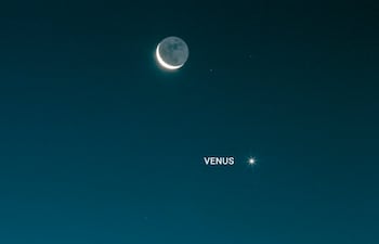 La Luna y Venus, imagen ilustrativa.