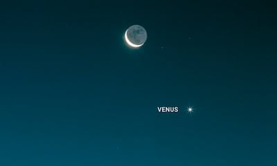 La Luna y Venus, imagen ilustrativa.