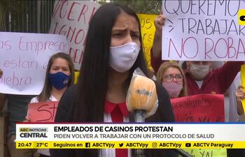 Empleados de casinos piden reapertura