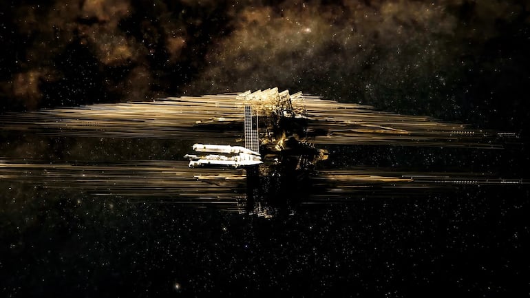 Imagen de la película de ciencia ficción dura “Project Hail Mary”.