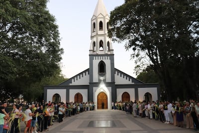 Catedral de Caazapá. Allí reposará la reliquia de San Francisco de Asís desde el Domingo de Pascua.