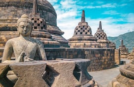 Borobudur, Isla de Java, Indonesia.