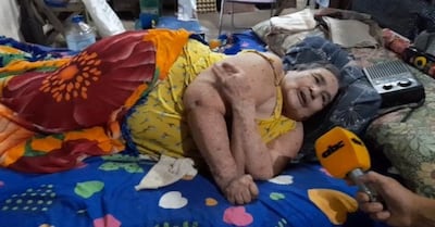 Doña Tomasa Vargas, quien lleva un año y siete meses postrada en cama.