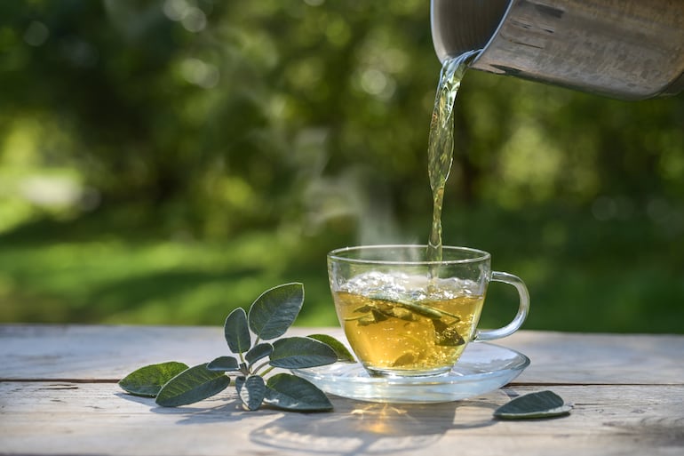 Infusión de salvia.