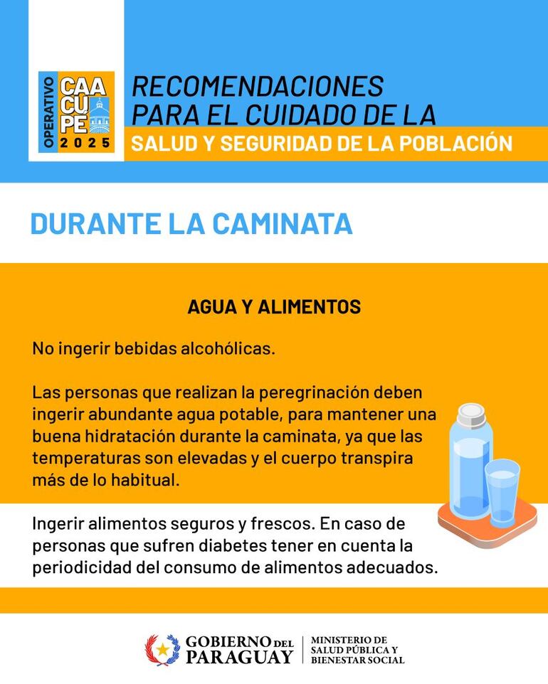 Operativo Caacupé 2025: cuidados a la hora de peregrinar