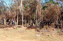 Lugar donde los ocupantes tenían sus precarios ranchos en el interior de la finca Cu´ape de Gral. Resquín