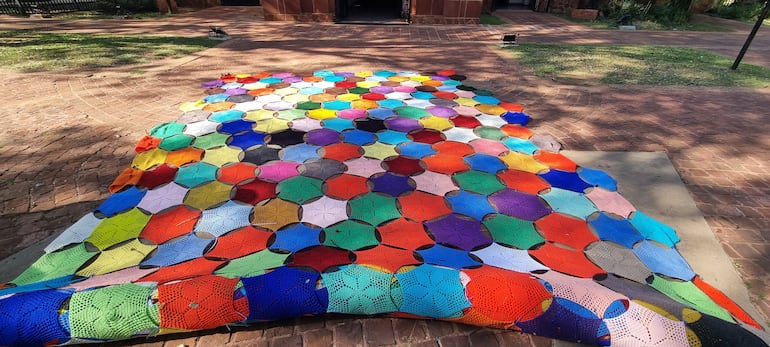 Media sombra de crochet.