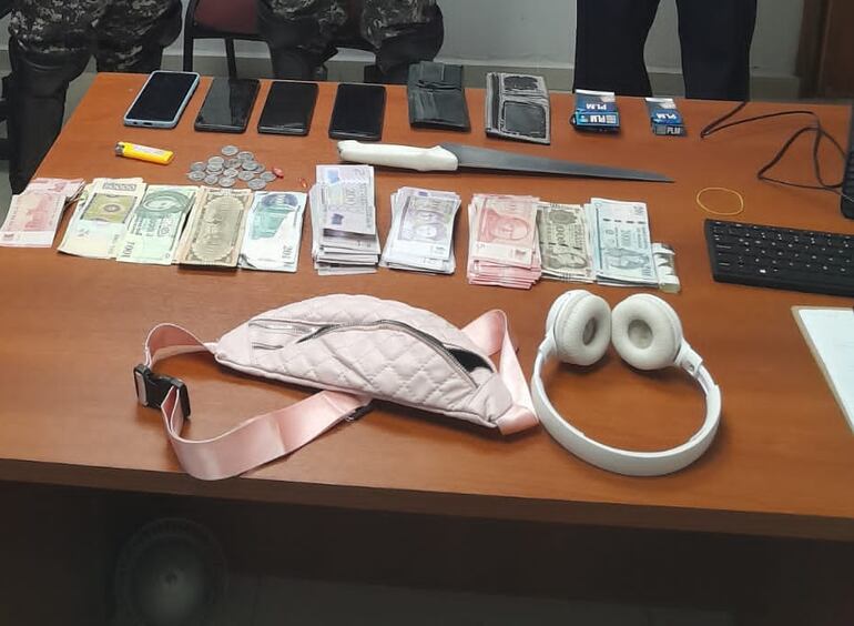 Evidencias incautadas por las autoridades.