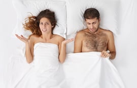 Concepto de eyaculación precoz, problemas sexuales, vergüenza, etcétera.
