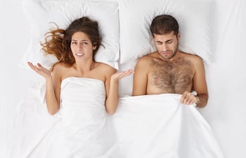 Concepto de eyaculación precoz, problemas sexuales, vergüenza, etcétera.