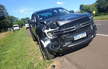 La camioneta impactó a la víctima fatal.