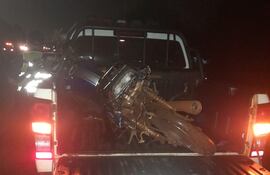 La motocicleta en que se desplazaba la víctima fatal.