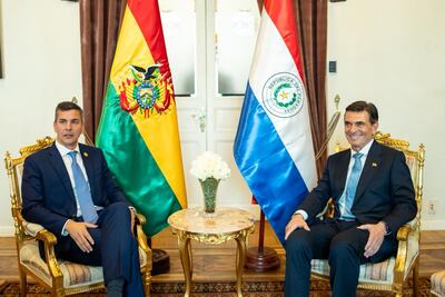 El presidente Santiago Peña mantuvo una reunión bilateral con Rodrigo Paz, el nuevo presidente de Bolivia.