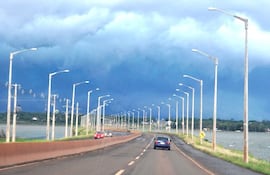 Tormenta eléctrica en el sur del país.