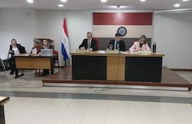 VDB El tribunal de sentencia compuesto por los jueces Luis Ovelar (presidente), Victor Vera y Andrea Riquelme.