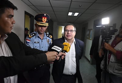 Carlos Granada a la salida de su audiencia de imposición de medidas.