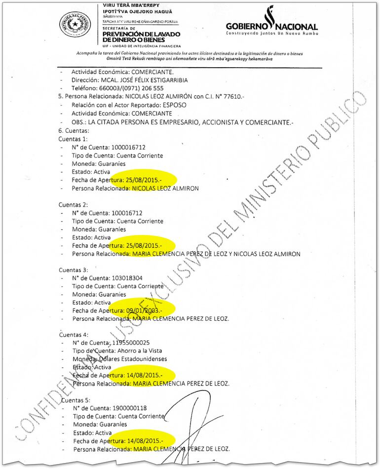 Banco Amambay, del grupo Cartes, les abrió nuevas cuentas a ambos. Tardó dos años en reportarlo a la Seprelad.