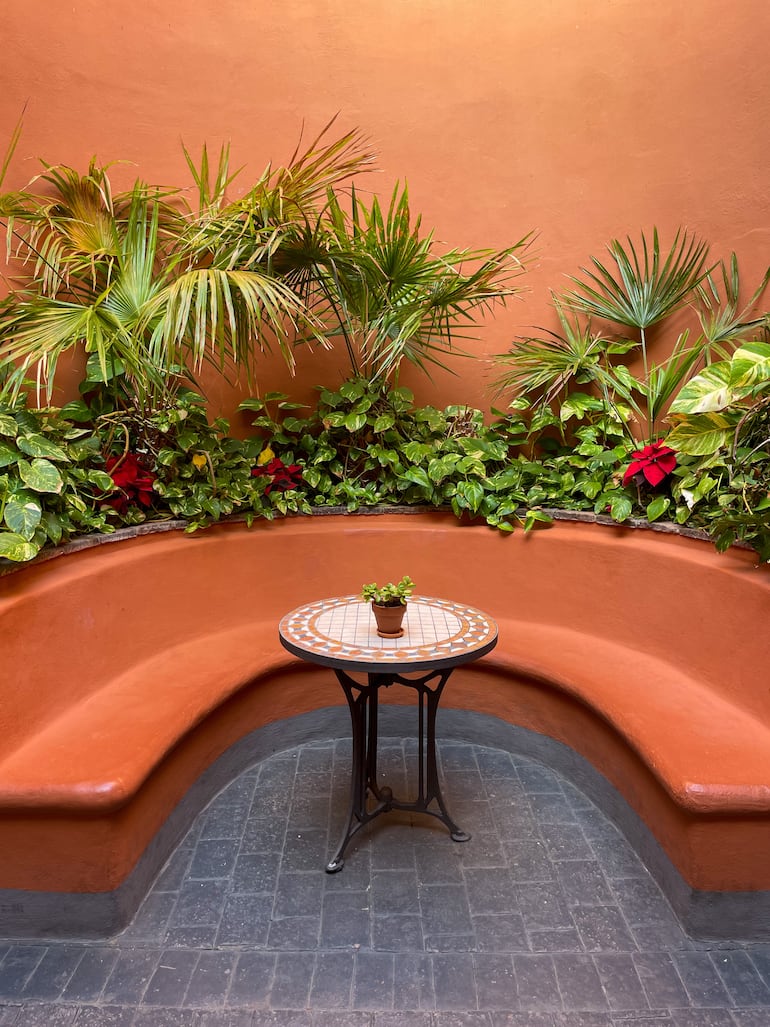 Patio en terracota.