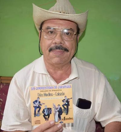 El músico y compositor carapegüeño José Calazán Centurión Vega, declarado “Tesoro Vivo de Carapeguá”.