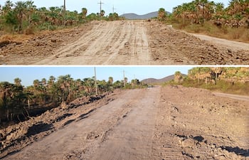 La foto de arriba corresponde al primer trabajo, ahora lograron corregir la altura para permitir mejor visibilidad a los conductores, sin embargo, faltan las pantallas de protección.