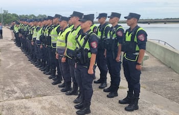 Agentes de la Policía Nacional en formación.