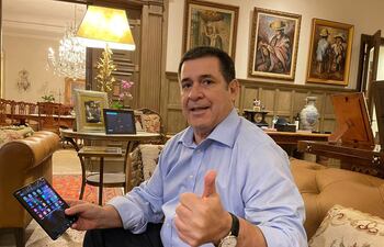 Horacio Cartes, presidente del Partido Nacional Republicano.